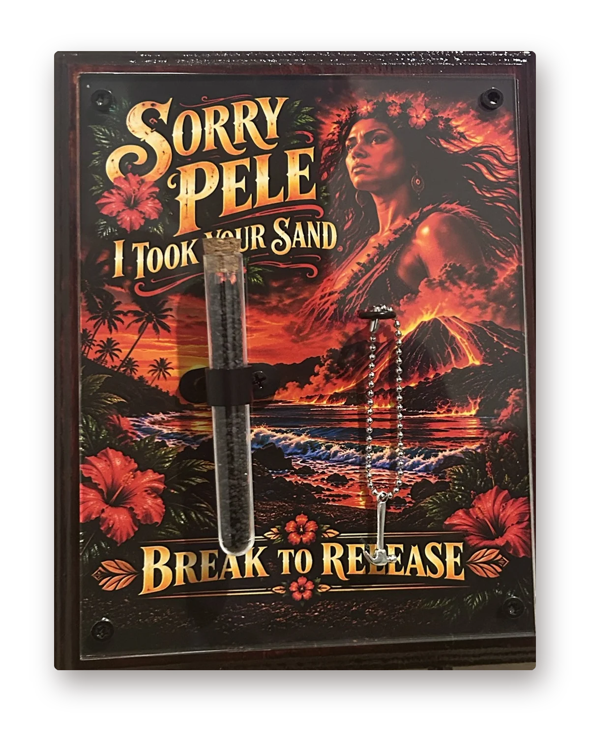 Sorry Pele, I Took Your Sand on cherry hardwood